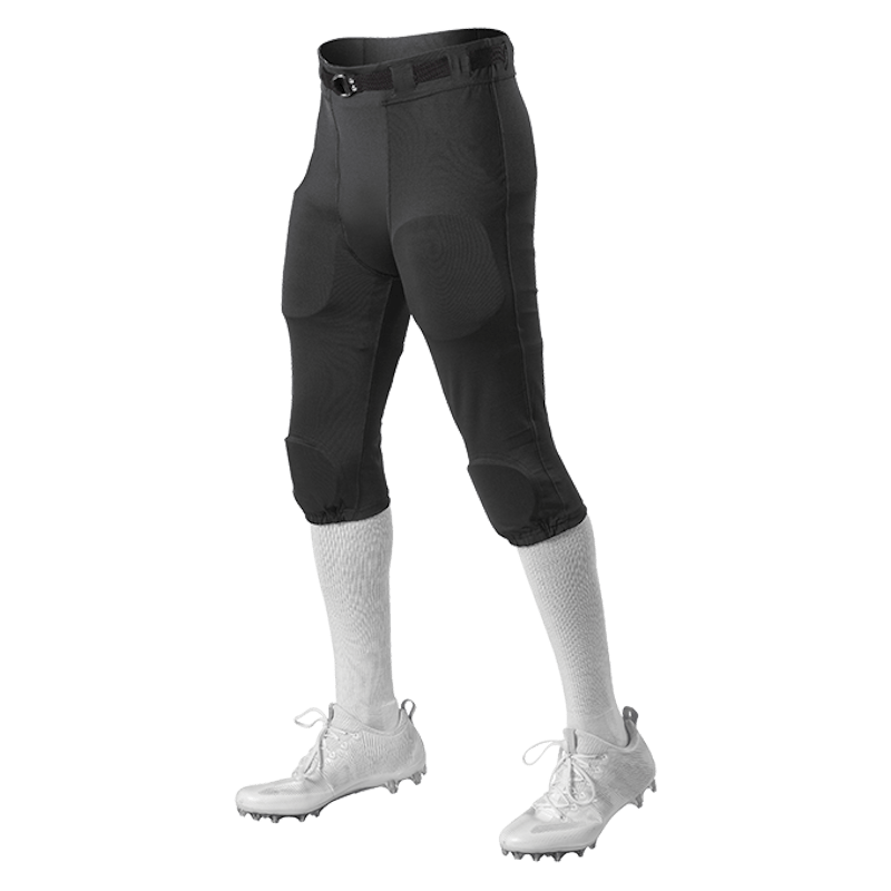 New Badger FB Pants Adt SM BLK w/ Knee Pads Football Pants and Bottoms