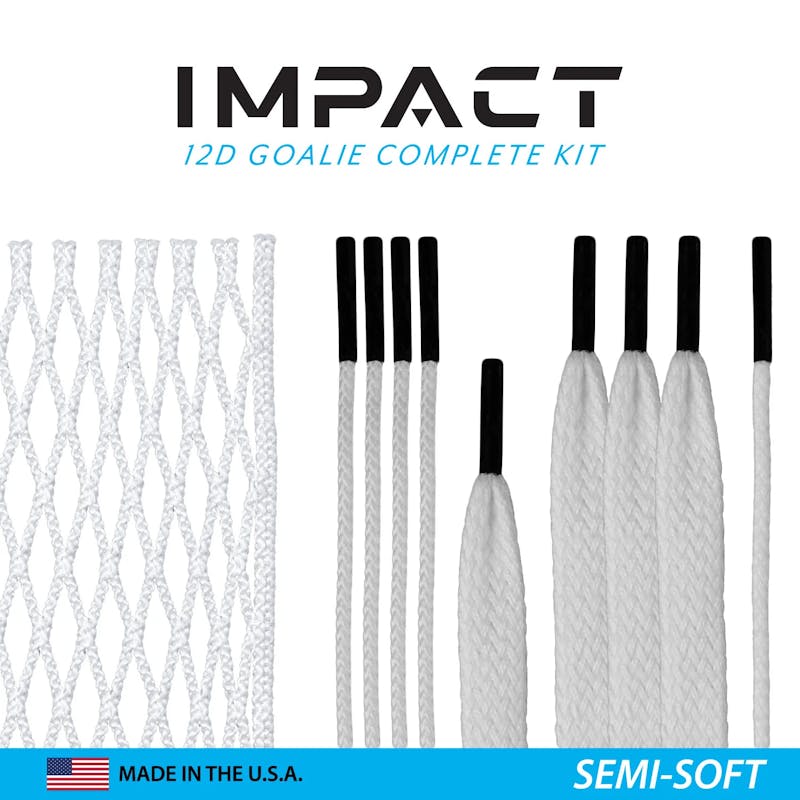 New Impact Goalie Mesh Kit SS WHT Lacrosse Mesh