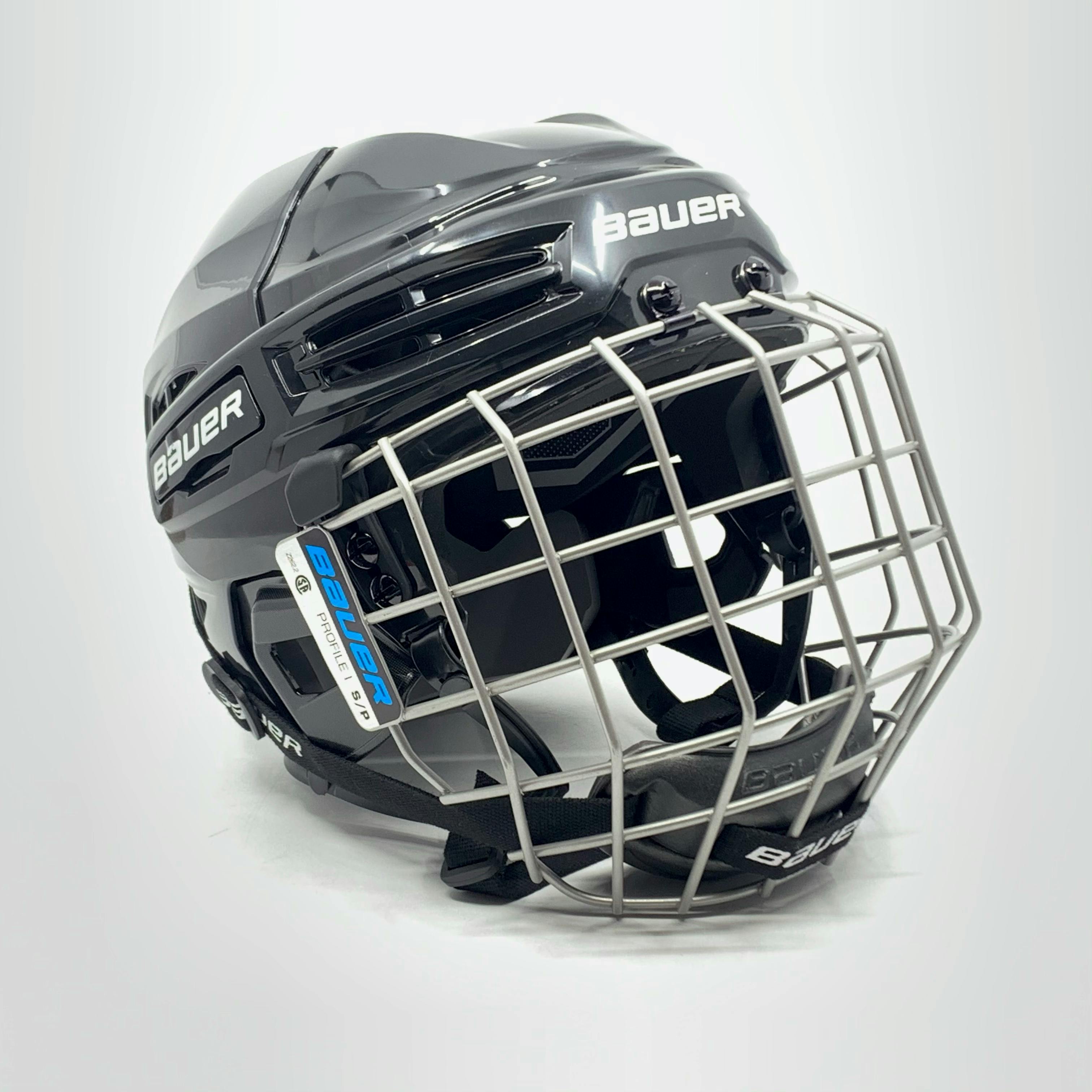 New Bauer IMS 5.0 Helmet Combo Large Black Ice Hockey / Helmets