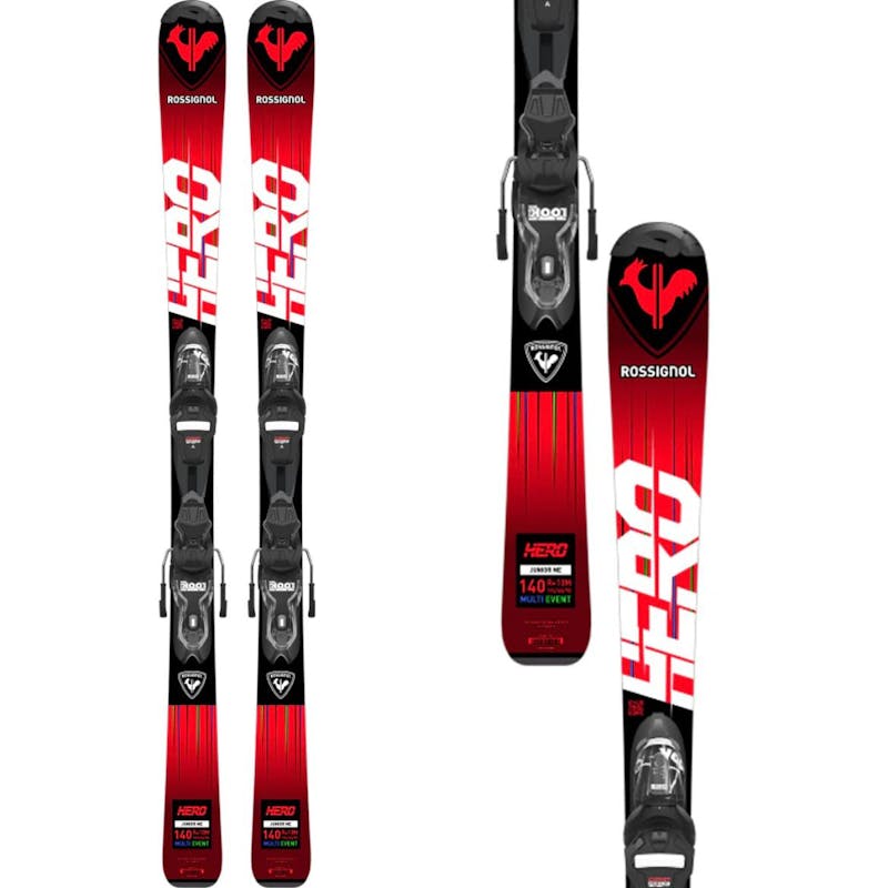 New ROSSIGNOL HERO JR 140CM+XPRESS 7 INTERMEDIATE BINDINGS