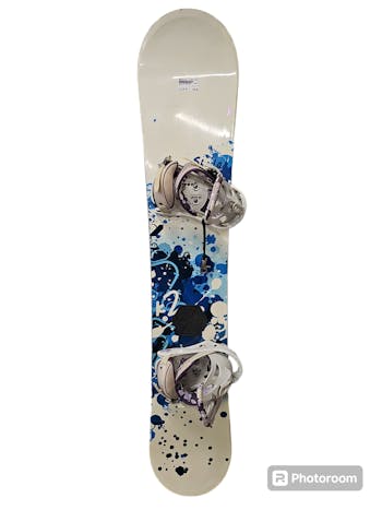 Used Burton 120CM BURTON CHICKLET 120 cm Girls' Snowboard Combo 