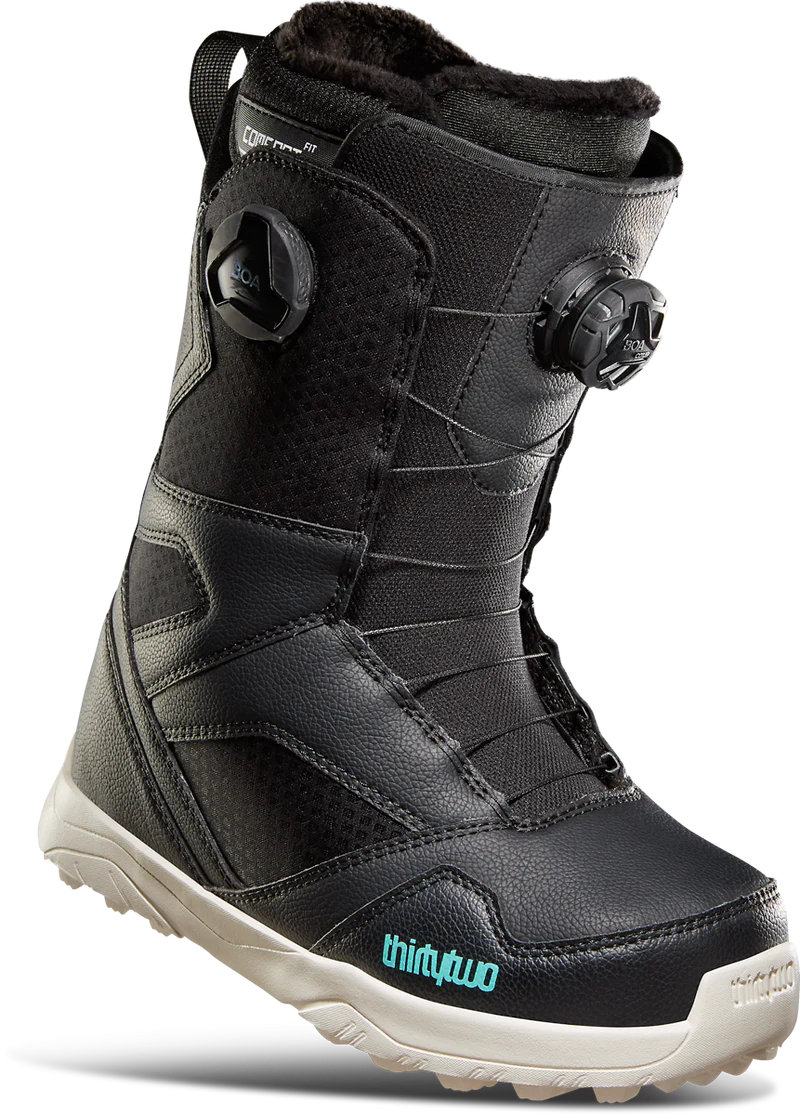 New THIRTY TWO 24 WOMEN'S STW DOUBLE BOA BLACK 7 Women's Snowboard Boots