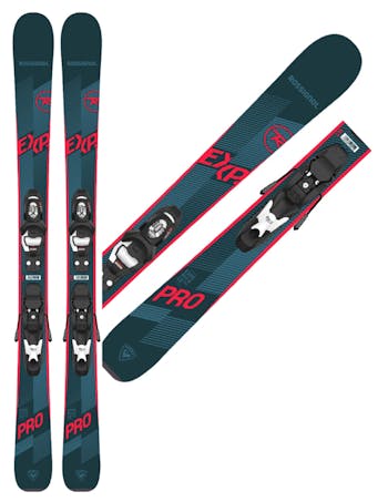 New ROSSIGNOL 22 EXPERIENCE PRO KID-X 128cm Downhill Ski / Boys Combo