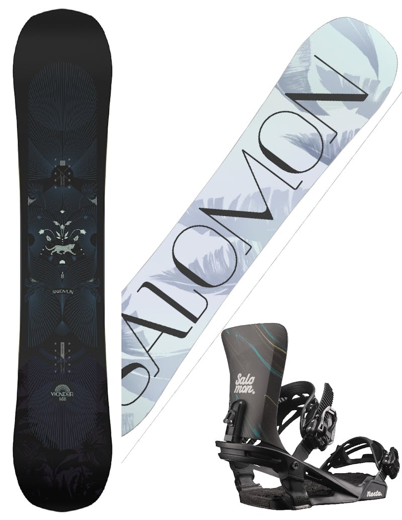 Snowboard Femme Salomon WONDER 2023 + Fixation NESTA  Achat Snowboard  Salomon, magasin et boutique en ligne Suisse - Sportmania