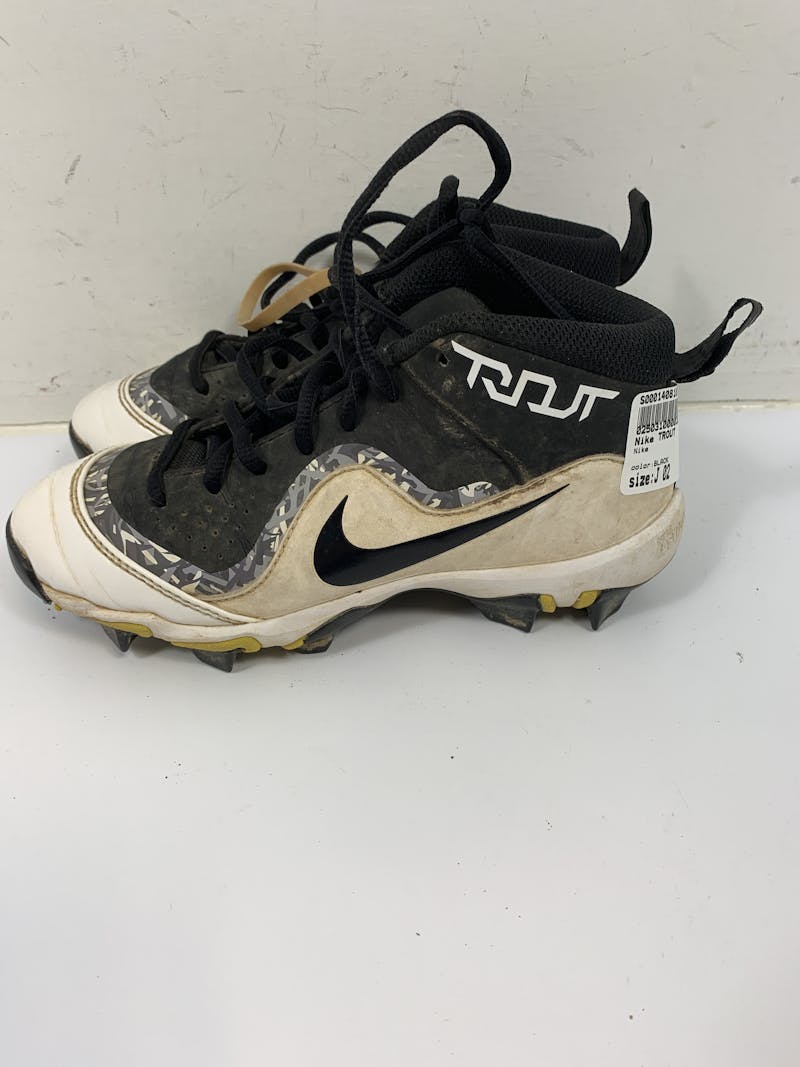 Used Nike TROUT CLEAT Junior 02.5 Baseball and Softball Cleats Baseball and  Softball Cleats