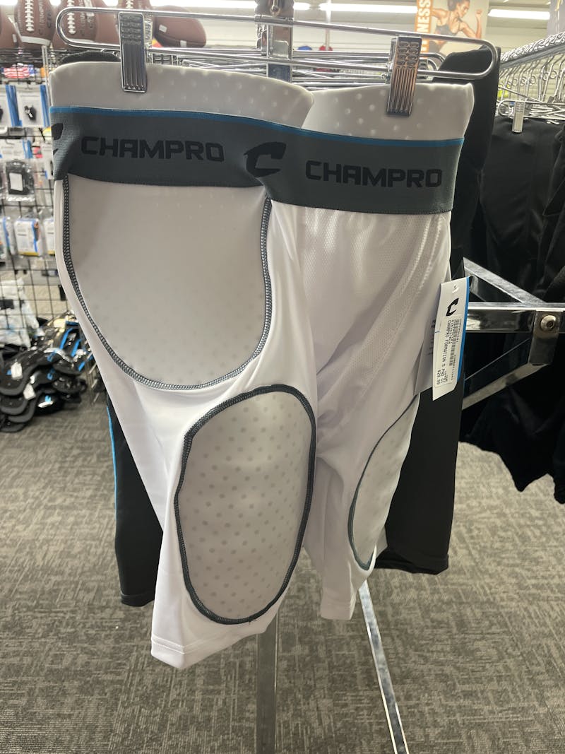  CHAMPRO 7-Pad Girdle Football Pants, White, Adult