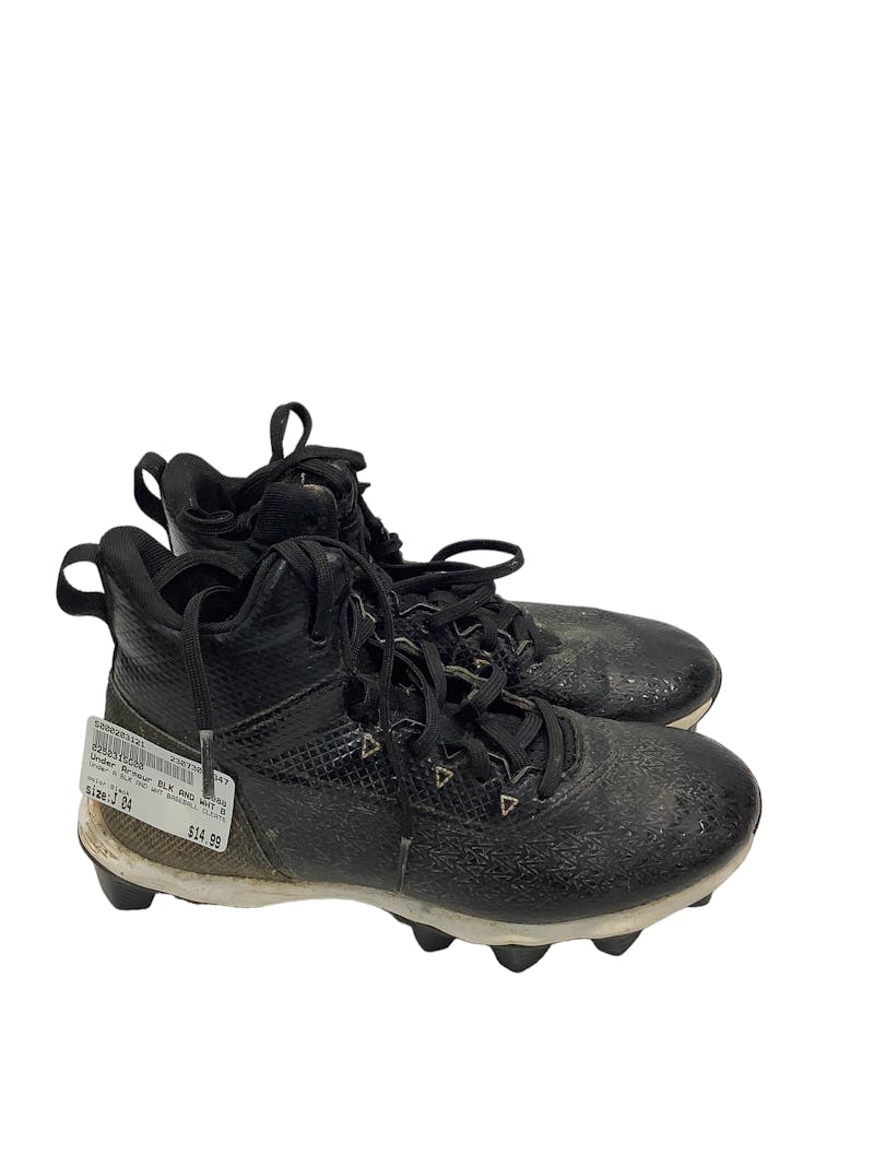 Black used Youth 3.5 Molded Nike Trout Cleats