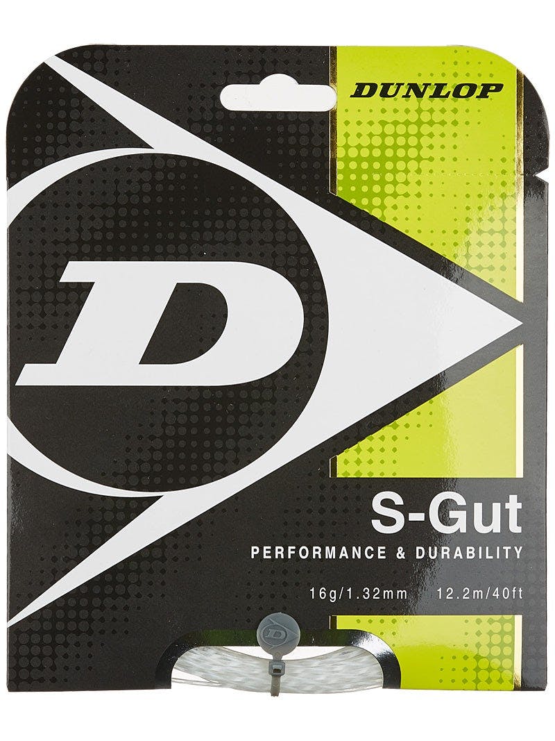 New Dunlop S-Gut 16 White Tennis string / tennis restring set / Replacement  string