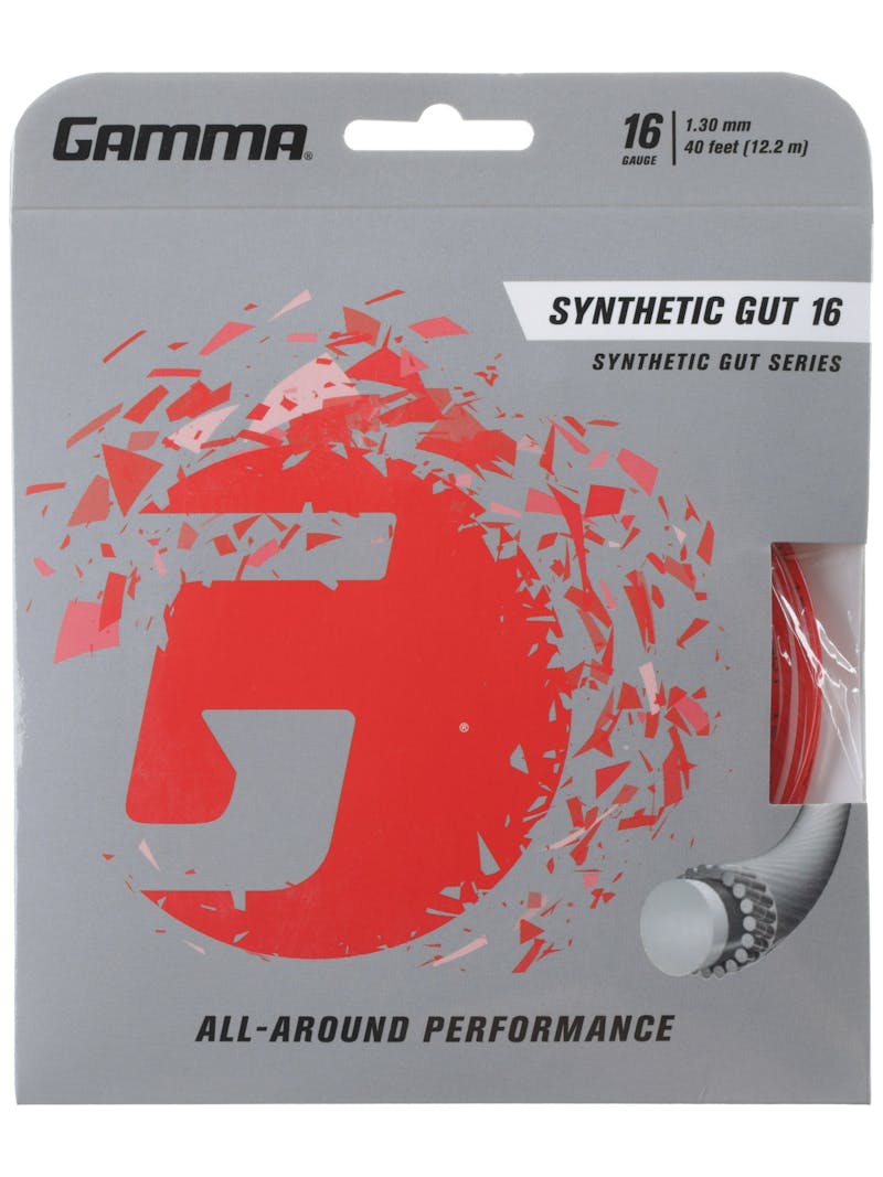 New Gamma Synthetic Gut Tennis String, Black