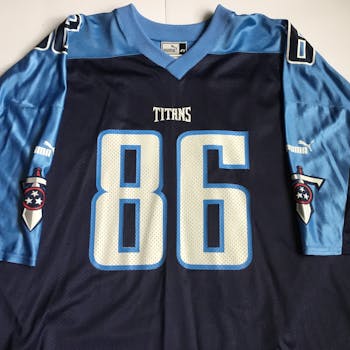 1999 Tennessee Titans Game Used Tagged Proline PROTOTYPE Jersey SZ 48 Plus  4 - Cardboard Memories