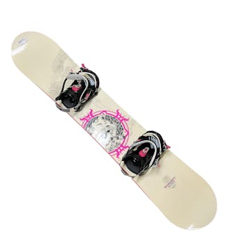 Used Burton PUNCH 140CM 140 cm Women's Snowboard Combo Women's