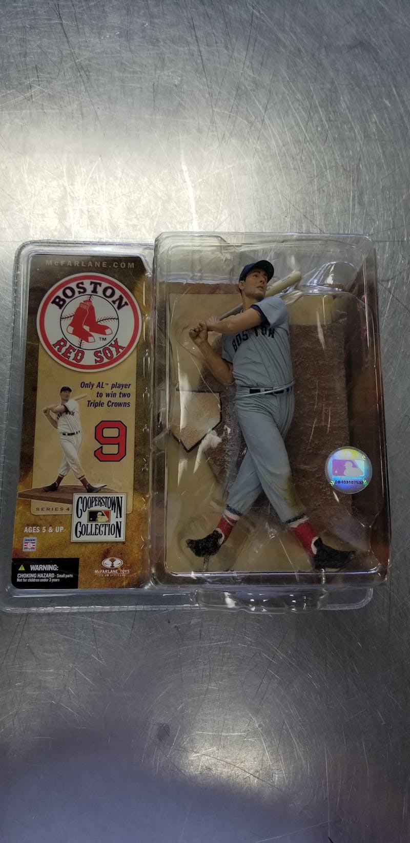 McFarlane MLB Boston Red Sox Cooperstown Collection Series 4 Ted Williams  Figure [Grey Uniform]
