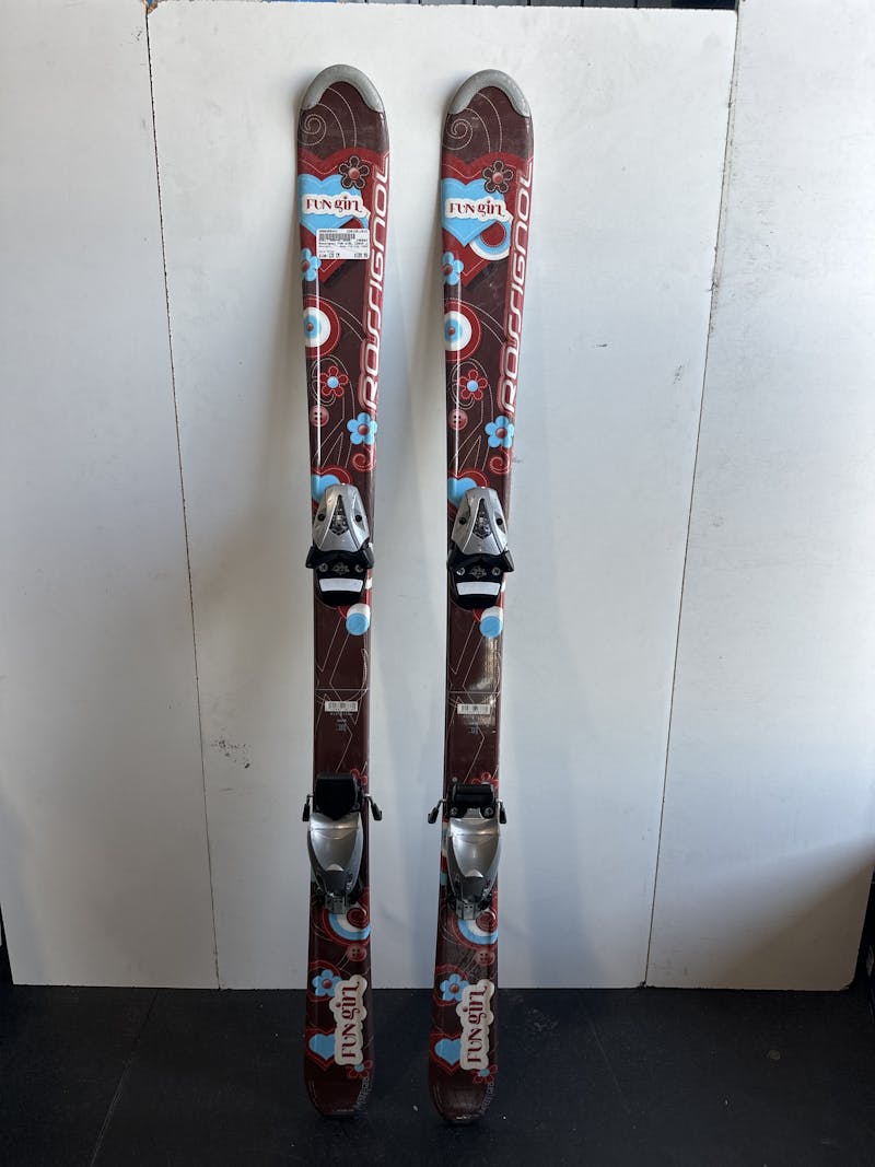 Used Rossignol FUN GIRL 120CM 120 cm Girls' Downhill Ski Combo