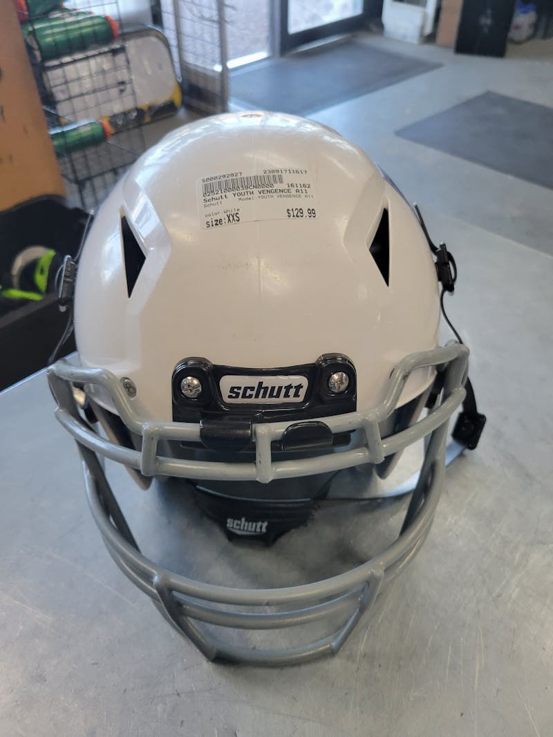 Schutt Recruit Hybrid Football Helmet 2015 Facemask Chinstrap White Youth  Size S