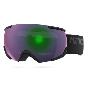 New 16:10+ BLU W/GREEN PLASMA MIRROR Ski Goggles