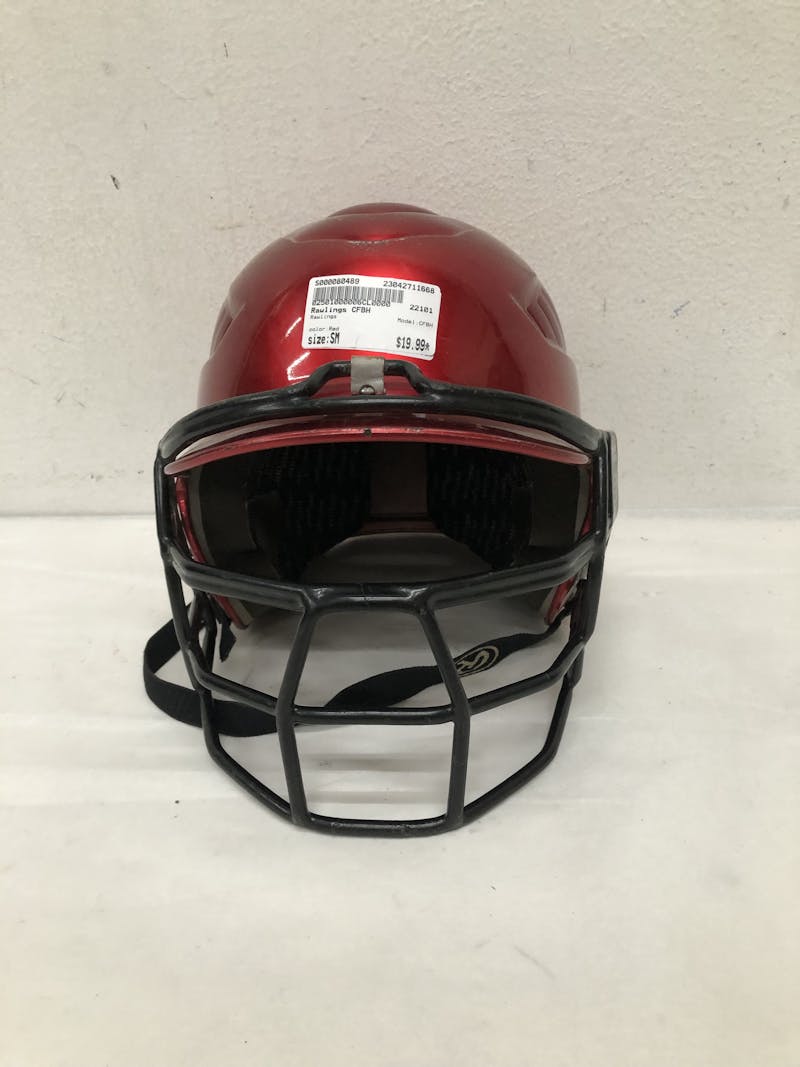 Used Rawlings CFBH SM Baseball and Softball Helmets Baseball and