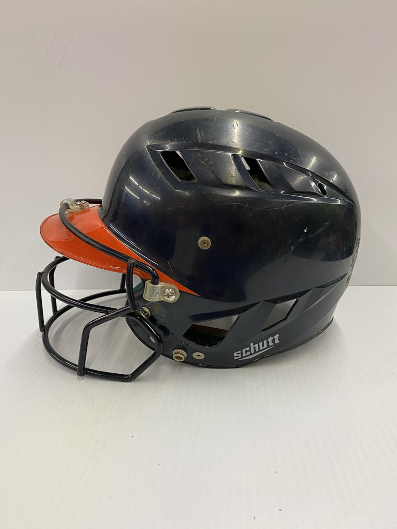 Blue Used Schutt Batting Helmet