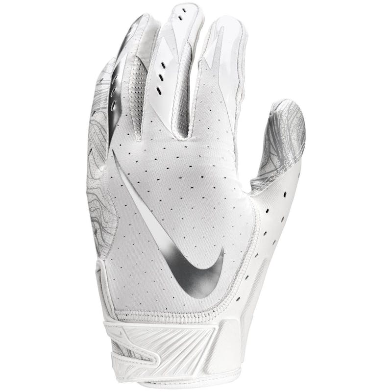 Nike Mens VAPOR JET 7-0 RECV-R Glove WHITE-SLV-METSLV - Paragon Sports