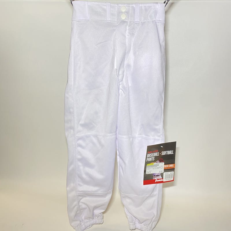 White NWT Franklin Sports Youth Deluxe Baseball Pants 