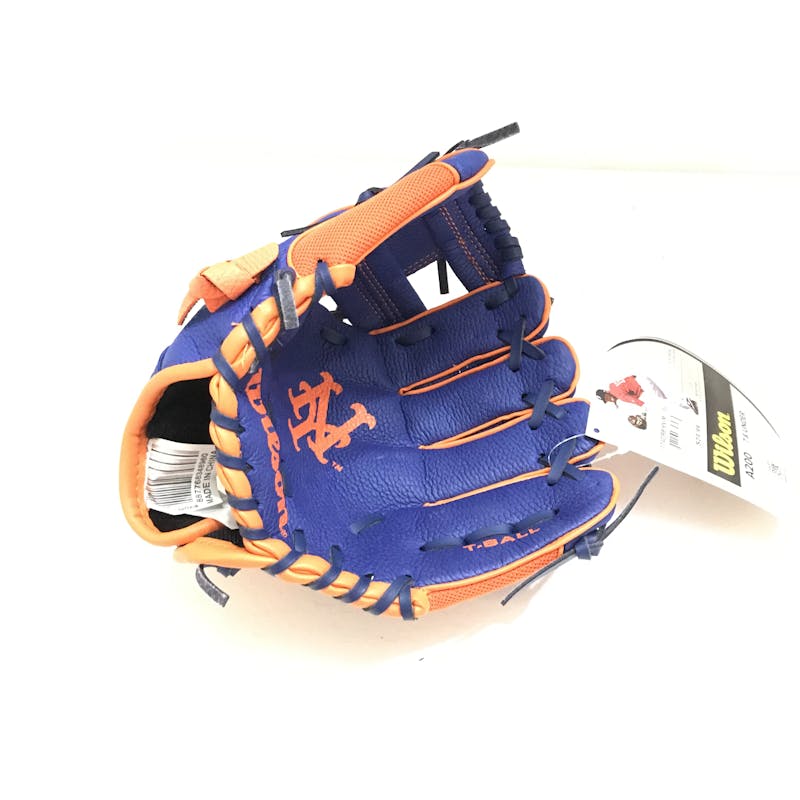 New York Mets Wilson Blue/Orange T-Ball Baseball Glove