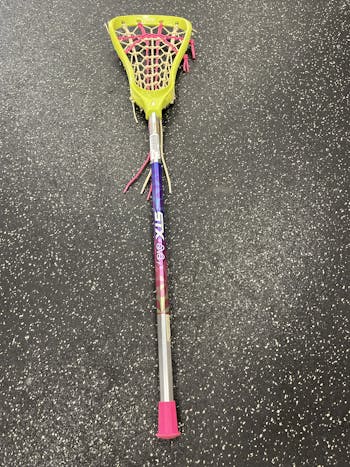 Scout Sport Zip It & Rip It Lacrosse Stick Carry Equipment Bag Pink & Kiwi Green 