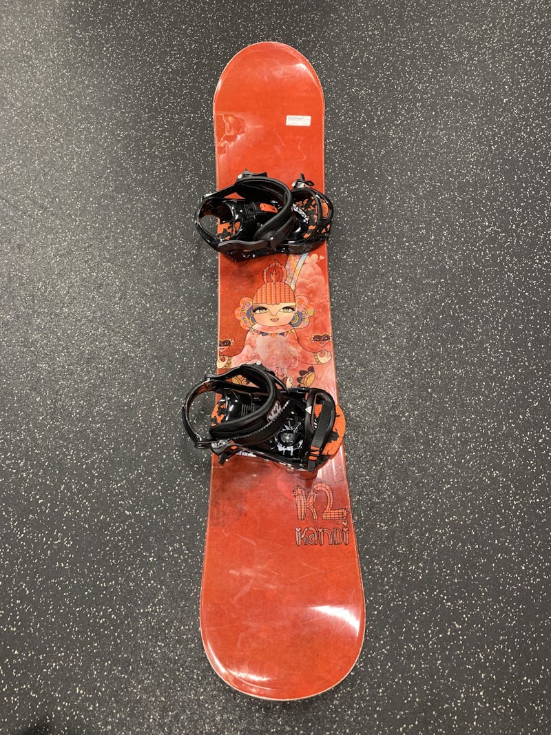 Used K2 KANDI 142 cm Women's Snowboard Combo