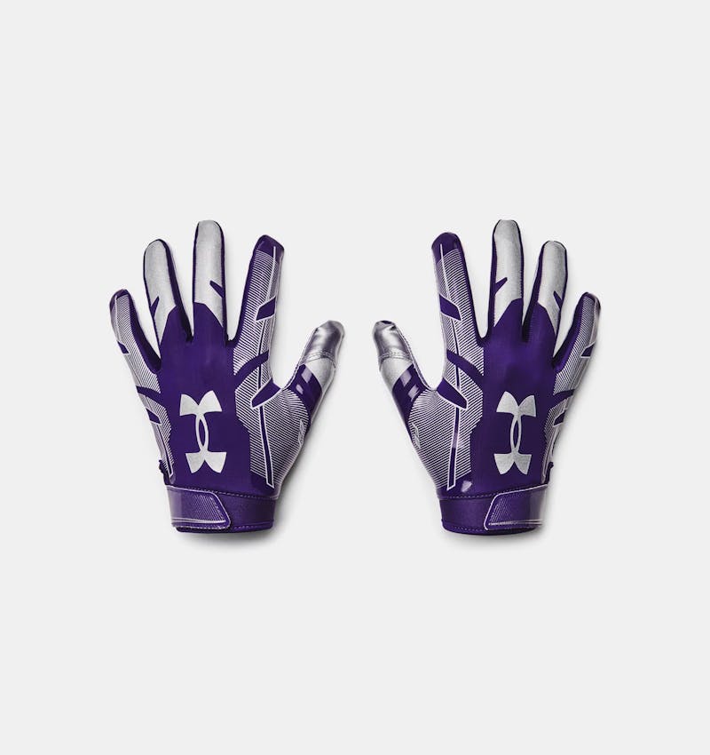 New F8 FB Gloves Ad Purp Lg Football Gloves