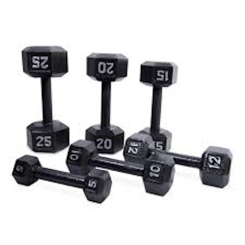 90lbs NEW  Weider HEX Rubber Dumbbell Singles 