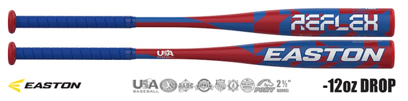 Easton Reflex -12 2-1/2 USA Baseball Bat (YBB21REF12) |