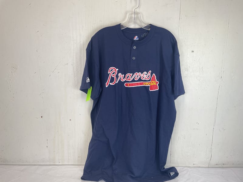 New Majestic BRAVES Mens 2XL Baseball & Softball Shirt