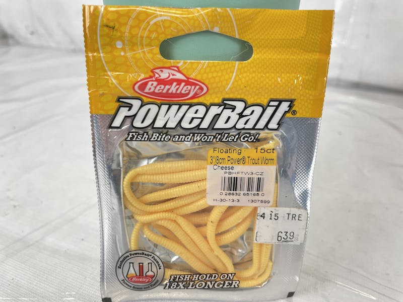 New Berkley Powerbait Floating 3 Power Trout Worms Cheese 15pc