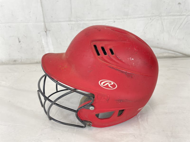 Buy the Rawling Red Baseball And Softball Helmet Size 6 1/2-7 1/2