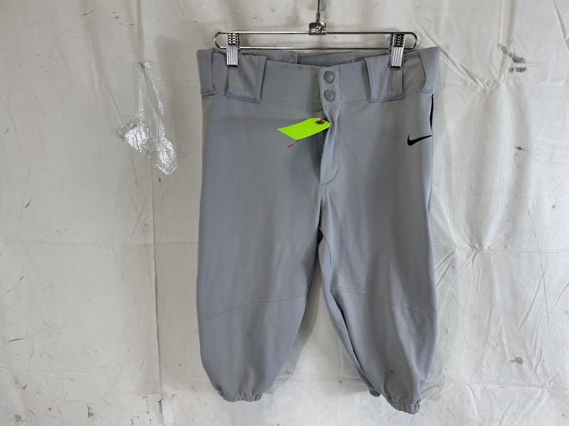 Used Nike YOUTH XL Pro Vapor 747228-056 Knicker Style Piped Baseball Pants  Gry/Nvy