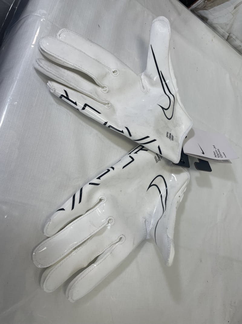  Nike Youth Vapor Jet 7.0 Football Gloves White, White