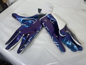 New Nike Vapor Jet 7.0 Iridescent Football Gloves Adult XL
