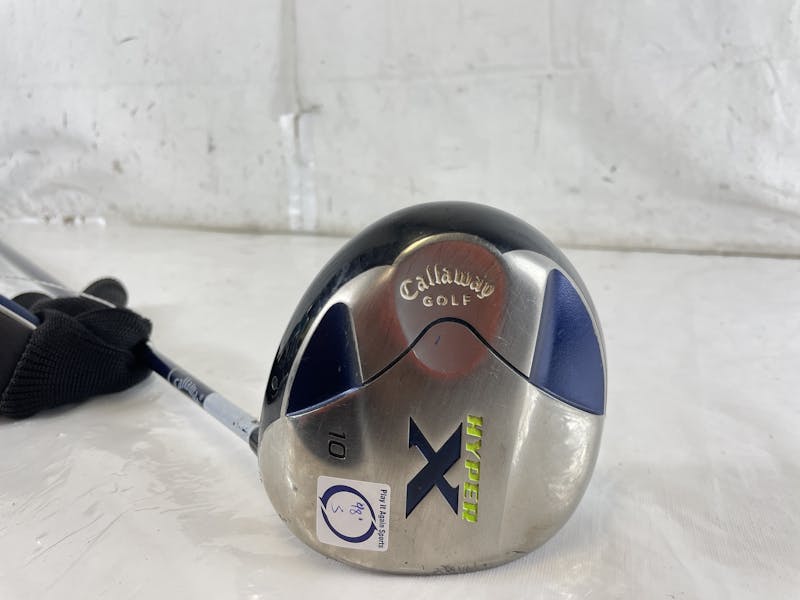 Used Callaway HYPER X 10.0 Degree Stiff Flex Graphite Shaft Golf Driver 48