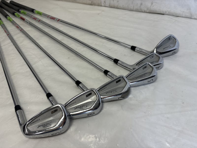 Used Titleist 718 CB FORGED 4I-PW Stiff Flex Steel Shaft Iron Set