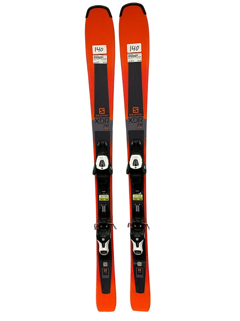 Used Salomon XDR 78 140 cm Men's Downhill Ski Combo Men's Downhill