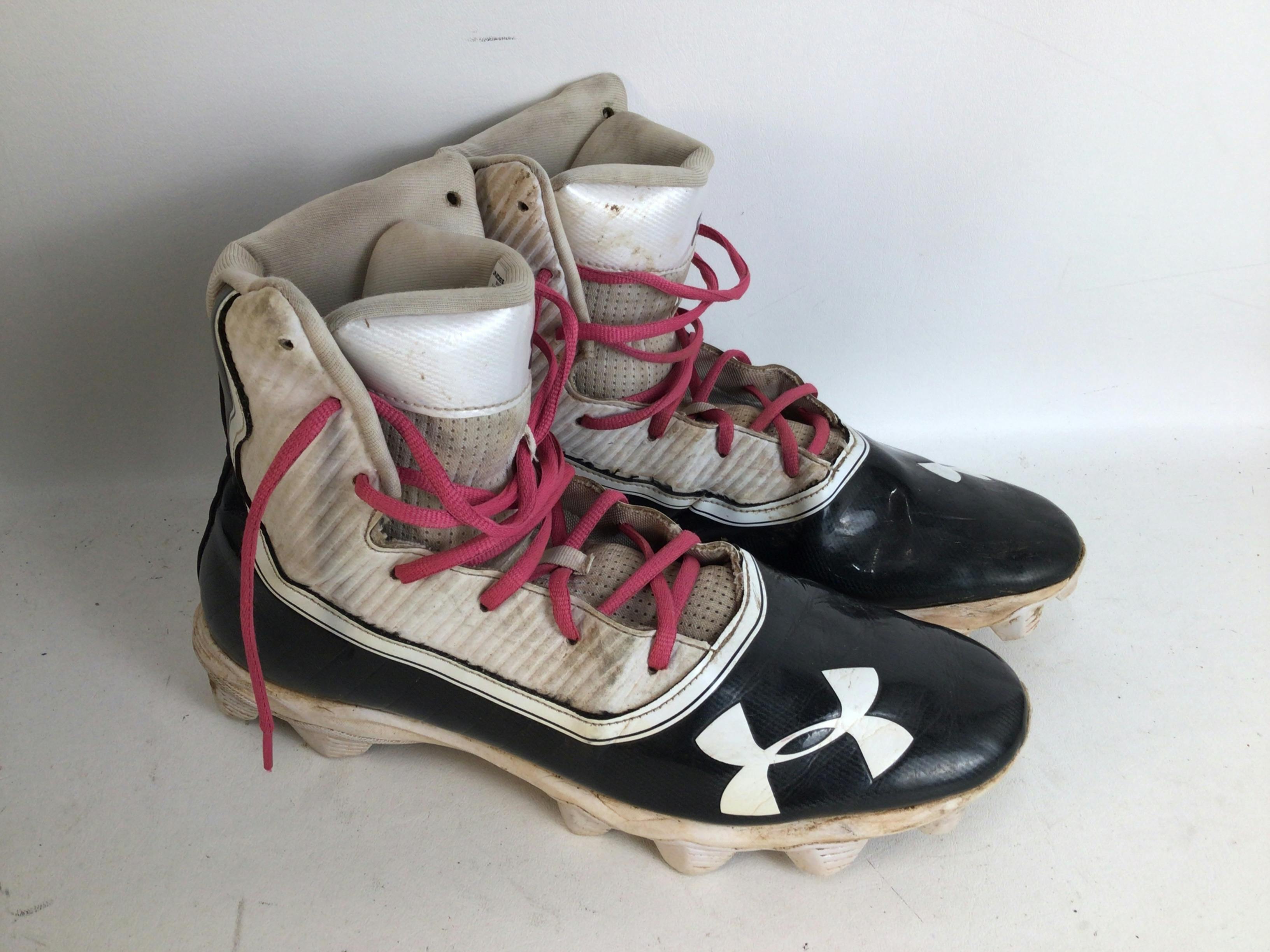 pink under armour highlight football cleats