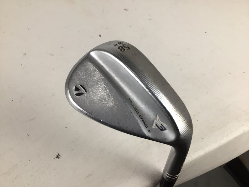 Used Taylormade MILLED GRIND 3 58.11 58 DEG RAW CHROME 58 Degree