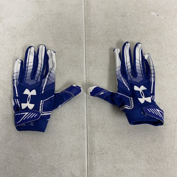 Used Under Armour FB GLOVES YTH MD Receiver Football Gloves Football Gloves