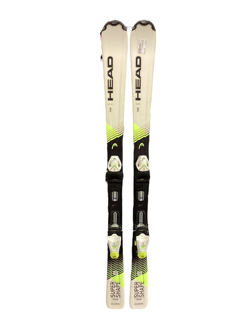 Used Head SUPERSHAPE TEAM 137 cm Boys' Downhill Ski Combo