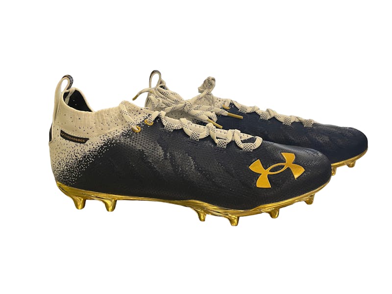 Gold and navy blue football outlet cleats