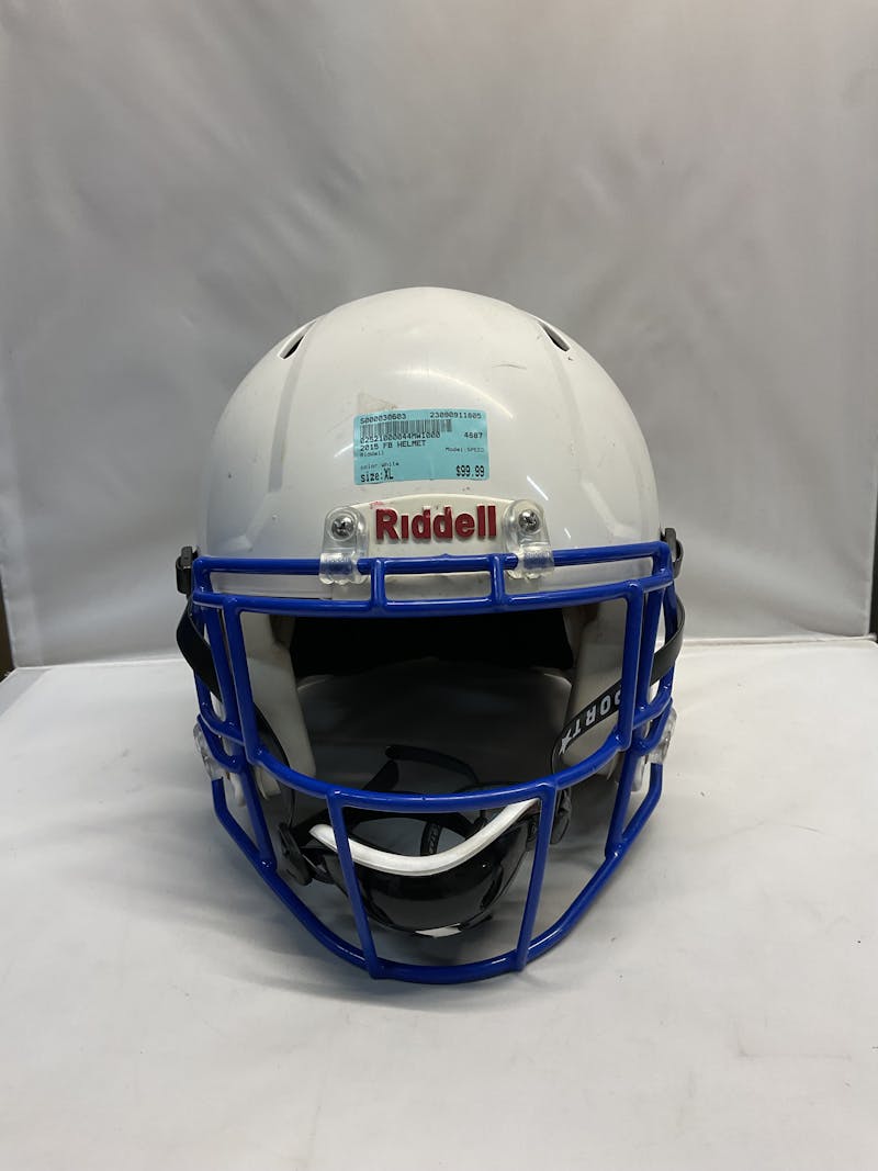 Used Schutt WHITE FB HELMET YOUTH LG Football Helmets Football Helmets