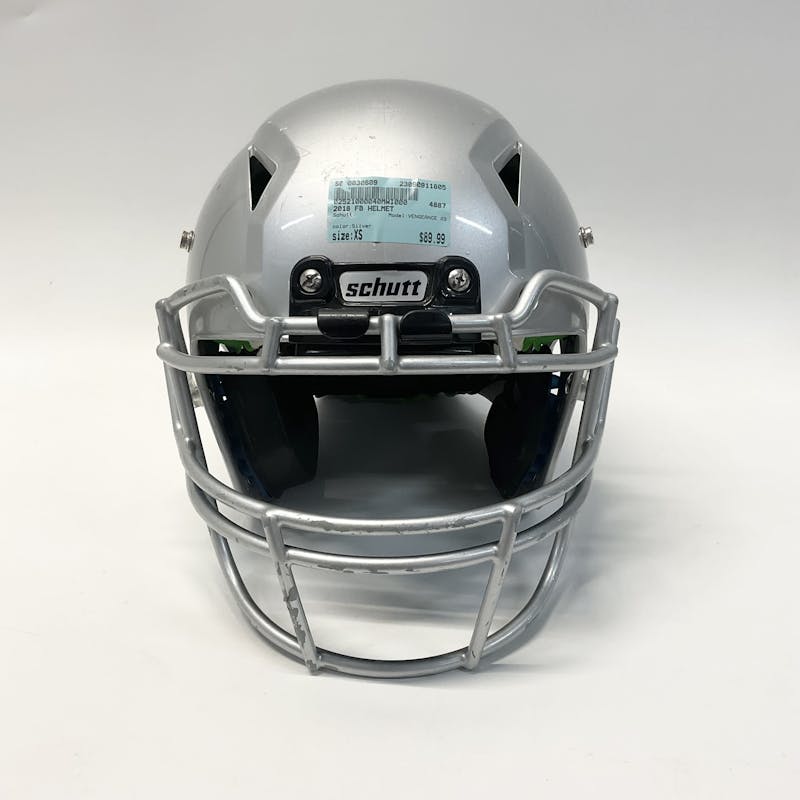 Used Schutt WHITE FB HELMET YOUTH LG Football Helmets Football Helmets