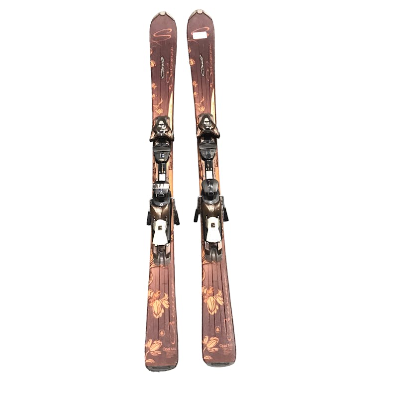 Used Salomon OPAL 144CM 144 cm Women's Downhill Ski Combo