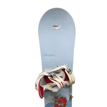 Used Burton FEATHER 143 cm Women's Snowboard Combo