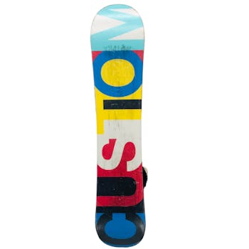 Used Burton CUSTOM SMALLS 135 cm Boys' Snowboard Combo