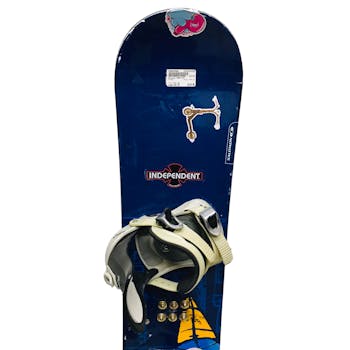 Used Burton CHPPER 133 cm Boys Snowboard Combo Boys Snowboard Combo