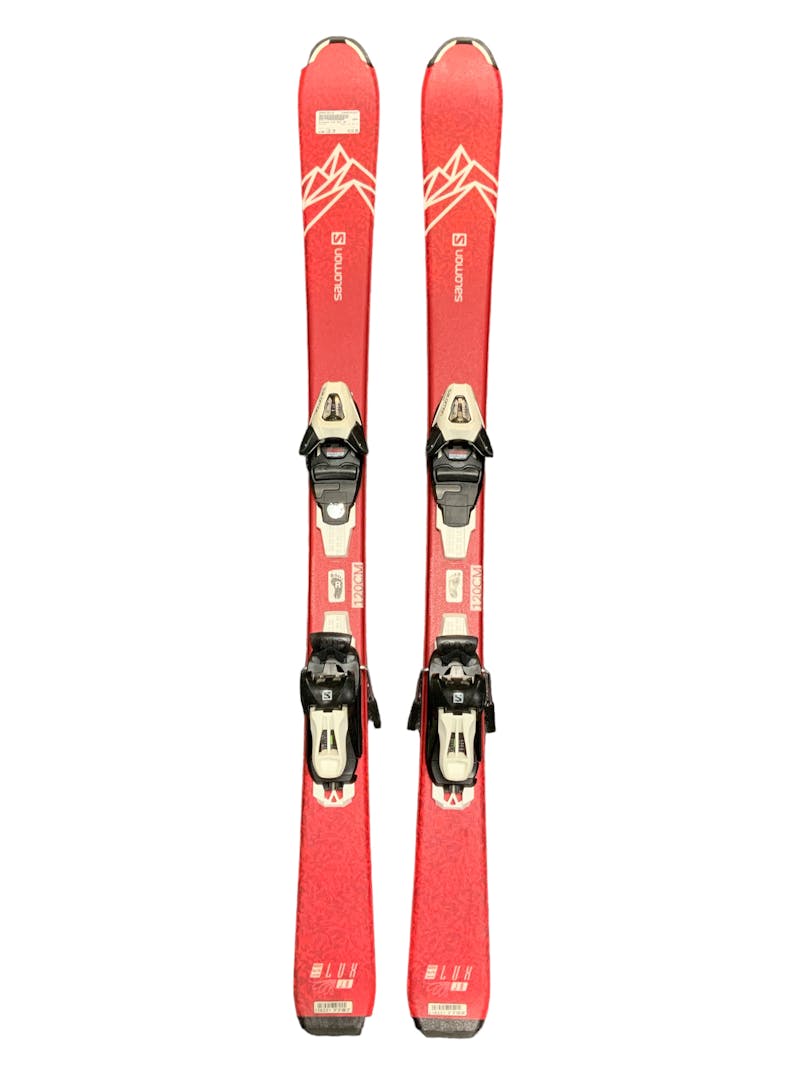 Used Salomon LUX QST JR cm Girls' Downhill Ski Combo Girls' Downhill Ski